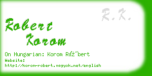 robert korom business card